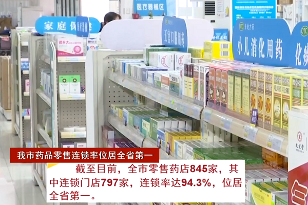 黄石市药品零售连锁率位居全省第一